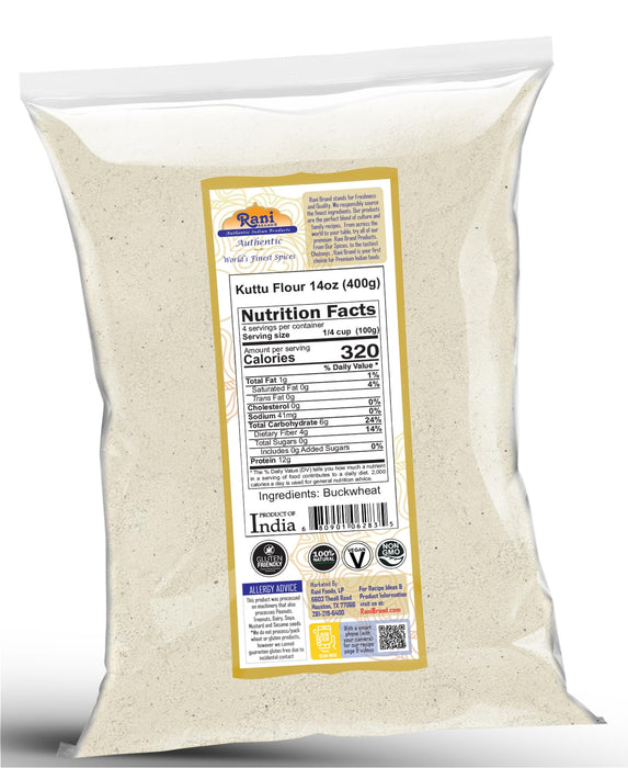 Rani Kuttu (Buckwheat) Flour 14oz (400g) ~ All Natural | Gluten Friendly | NON-GMO | Kosher | Vegan | Indian Origin