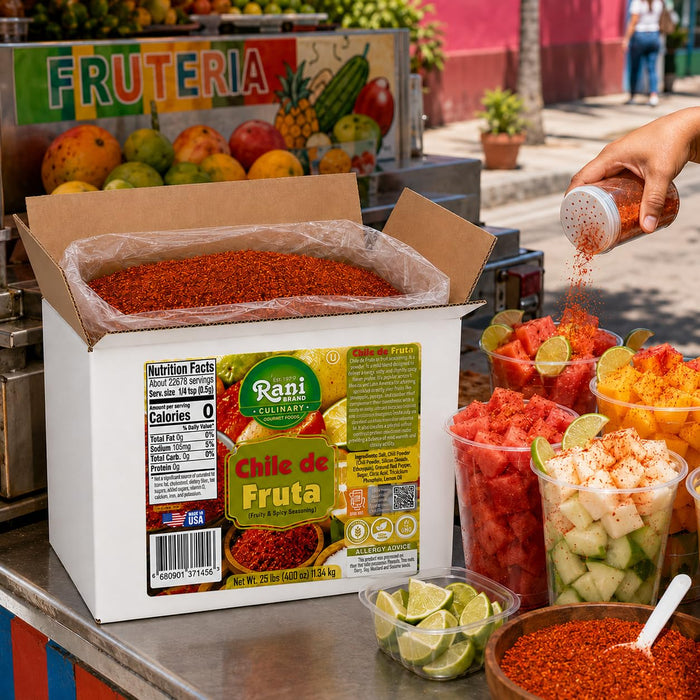 Rani Chile de Fruta (Fruity & Spicy Seasoning) 400oz (25lbs) 11.34kg Bulk Box ~ Gluten Free | NON-GMO | Kosher | Vegan | Sodium Free | Product of USA