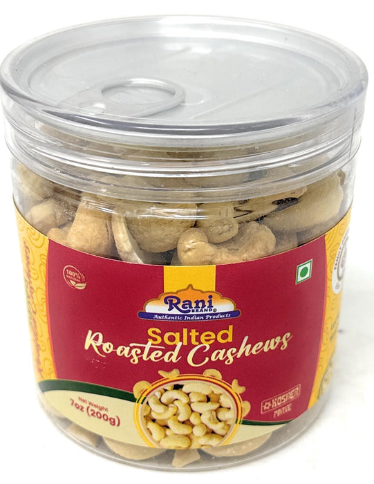 Rani Salted Roasted Cashews 14oz (400g) PET Jar, Pack of 6, Non-Fried, Oil Free ~ All Natural | Vegan | Gluten Friendly | NON-GMO | Kosher | Air Roasted, Crunchy & Flavorful