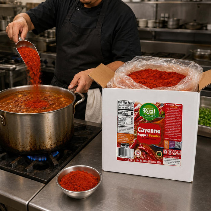 Rani Cayenne Pepper Powder (Hot & Spicy Seasoning) 160oz (10lbs) 4.54kg Bulk Box ~ All Natural | Gluten Free | NON-GMO | Kosher | Vegan | Product of India