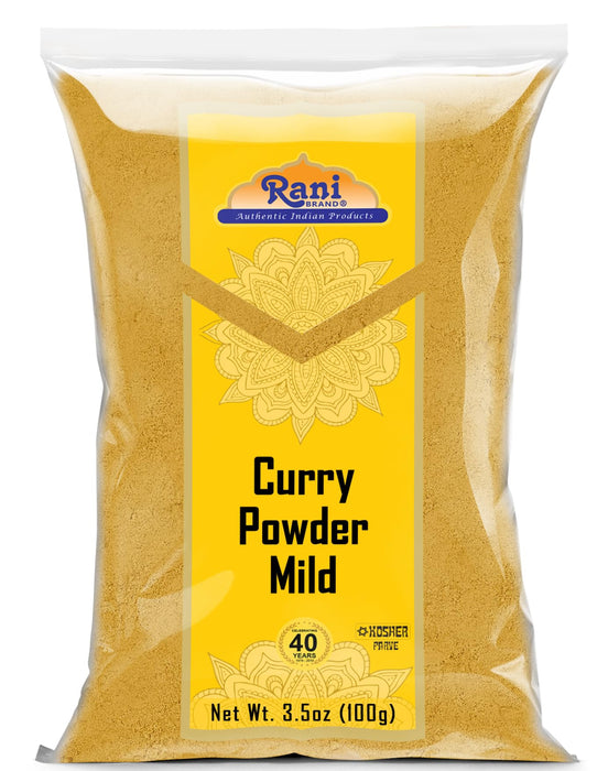 Rani Curry Powder Mild Natural 10-Spice Blend 100g (3.5oz) ~ Salt Free | Vegan | No Colors | Gluten Friendly | NON-GMO | Kosher | NO Chili or Peppers