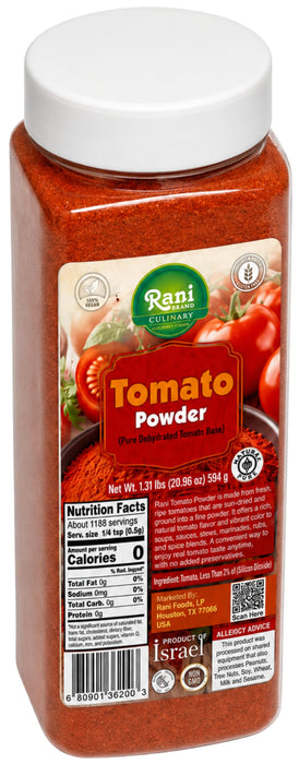 Rani Tomato Powder (Pure Dehydrated Tomato Base) 20.96oz (1.31lbs) 594g ~ Gluten Free | NON-GMO | Kosher | Vegan | Sodium Free | Product of Israel