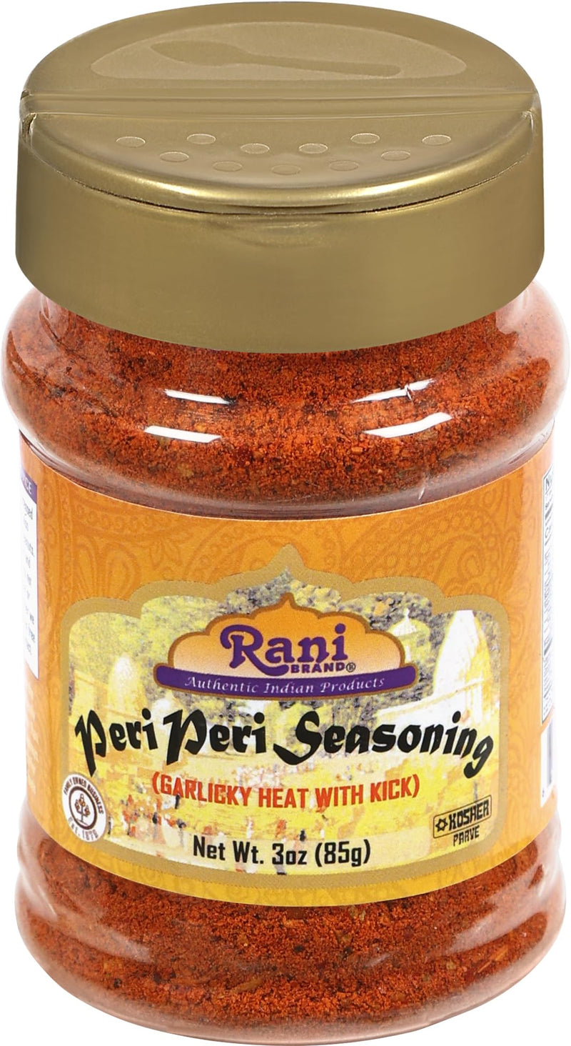 Rani Peri Peri Seasoning (Garlicky Heat with Kick) 3oz (85g) PET Jar ~ Shaker Top | All Natural | Vegan | Gluten Friendly | NON-GMO | Indian Origin