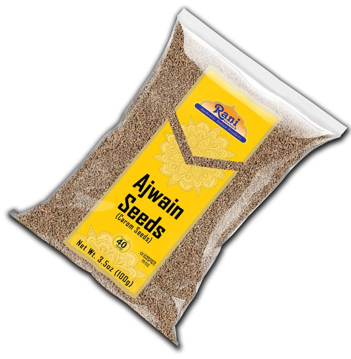 Rani Ajwain Seeds (Carom Bishops Weed) Spice Whole 3.5oz (100g) ~ Natural | Vegan | Gluten Friendly | NON-GMO | Kosher | Indian Origin