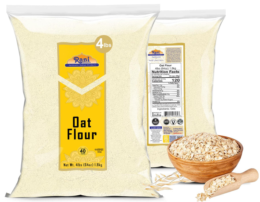 Rani Oat Flour 64oz (4lbs) 1.81kg ~ All Natural | Gluten Friendly | NON-GMO | Kosher | Vegan | Indian Origin