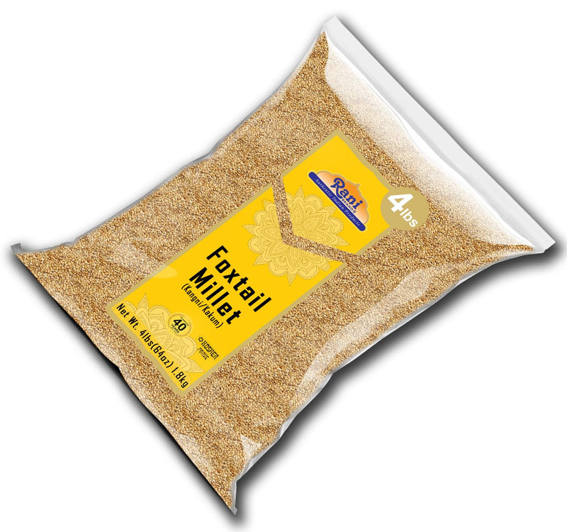 Rani Foxtail Millet Polished (Setaria italica) Ancient Grains 64oz (4lbs) 1.81kg ~ All Natural | Gluten Friendly | NON-GMO | Kosher | Vegan | Indian Origin