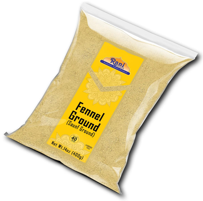 Rani Fennel Ground (Saunf) Powder Spice 14oz (400g) ~ All Natural | Gluten Friendly | NON-GMO | Kosher | Vegan | Indian Origin