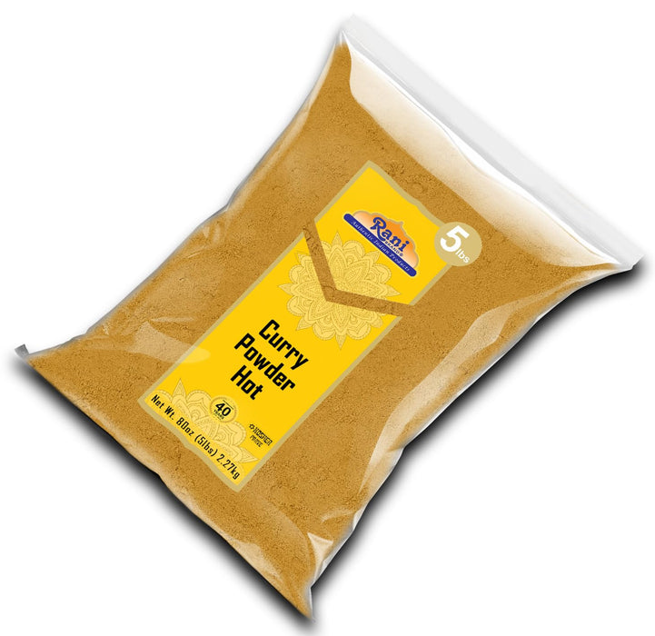 Rani Curry Powder Hot Natural 11-Spice Blend 80oz (5lbs) 2.27kg Bulk ~ Salt Free | Vegan | Gluten Friendly | NON-GMO | Kosher