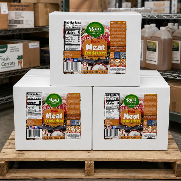 Rani Plain Meat Tenderizer (Premium Meat Softening Blend) 400oz (25lbs) 11.34kg Bulk Box ~ Gluten Free | NON-GMO | Kosher | Vegan | Product of USA