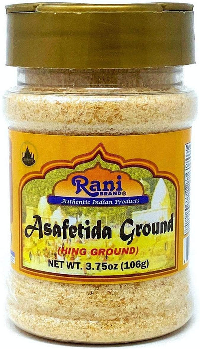 Rani Asafetida (Hing) Ground 3.75oz (106g) PET Jar, Pack of 12 ~ All Natural | Salt Free | Vegan | Non-GMO | Asafoetida Indian Spice | Best for Onion Garlic Substitute