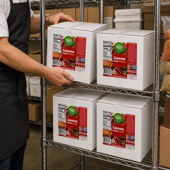 Rani Cayenne Pepper Powder (Hot & Spicy Seasoning) 160oz (10lbs) 4.54kg Bulk Box ~ All Natural | Gluten Free | NON-GMO | Kosher | Vegan | Product of India