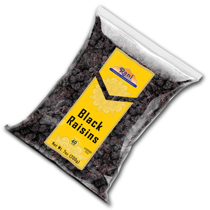 Rani Black Raisins 7oz (200g) ~ All Natural | Gluten Friendly | Non-GMO | Kosher | Vegan | Product of USA