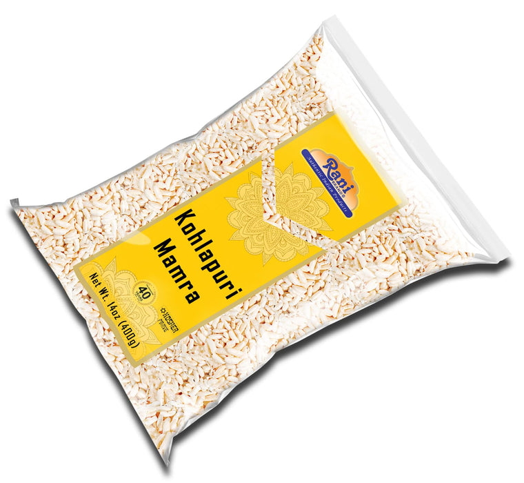 Rani Kohlapuri Mamra (Puffed Rice) 14oz (400g) ~ All Natural, Indian Origin | No Color | Gluten Friendly | Vegan | NON-GMO | Kosher | No Salt or fillers