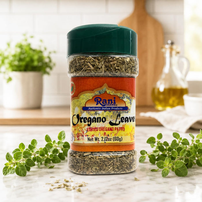 Rani Oregano Leaves (Dried Oregano Patti) 2.47oz (70g) PET Jar ~ All Natural | Gluten Friendly | NON-GMO | Kosher | Vegan | Indian Origin