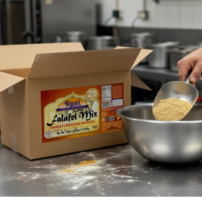 Rani Falafel Mix (Chickpeas & Spices Blend for Falafel) 400oz (25lbs) 11.36kg Bulk Box ~ Gluten Friendly | NON-GMO | Kosher | Product of USA
