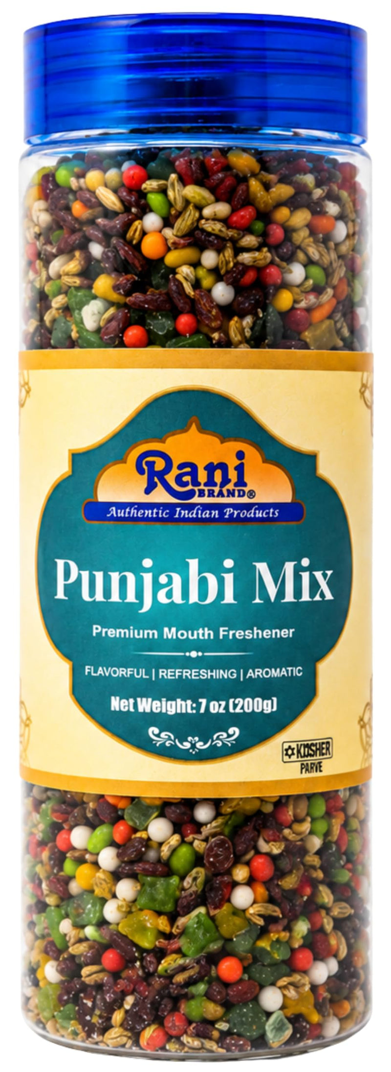 Rani Punjabi Mix (Premium Mouth Freshener) 7oz (200g) PET Jar, After meal Candy ~ Indian Tasty Treats | Vegan | Gluten Friendly | NON-GMO | Indian Origin