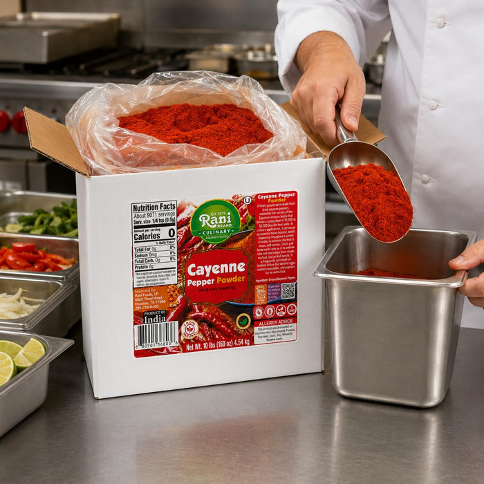 Rani Cayenne Pepper Powder (Hot & Spicy Seasoning) 160oz (10lbs) 4.54kg Bulk Box ~ All Natural | Gluten Free | NON-GMO | Kosher | Vegan | Product of India