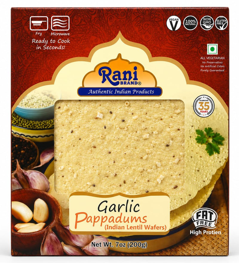 Rani Pappadums (Indian Lentil Wafer Snack) 7oz