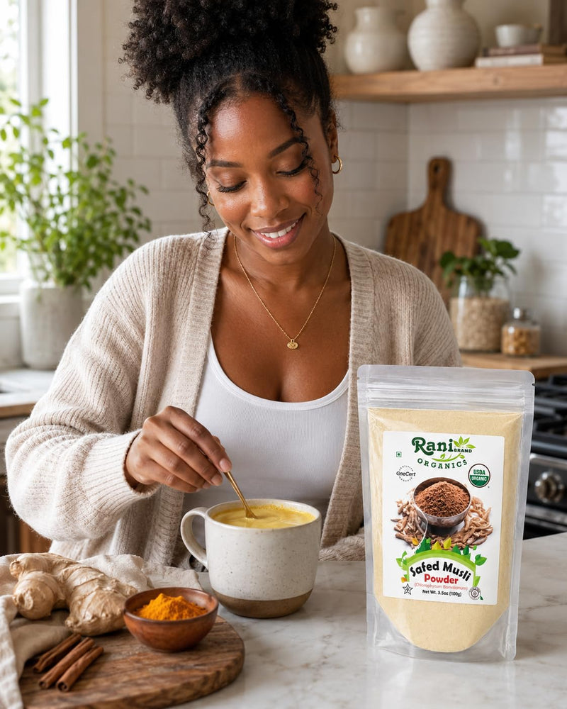 Rani Organic Safed Musli Powder 3.5oz (100g) ~ All Natural | Vegan | Gluten Friendly | NON-GMO | Indian Origin | USDA Certified Organic