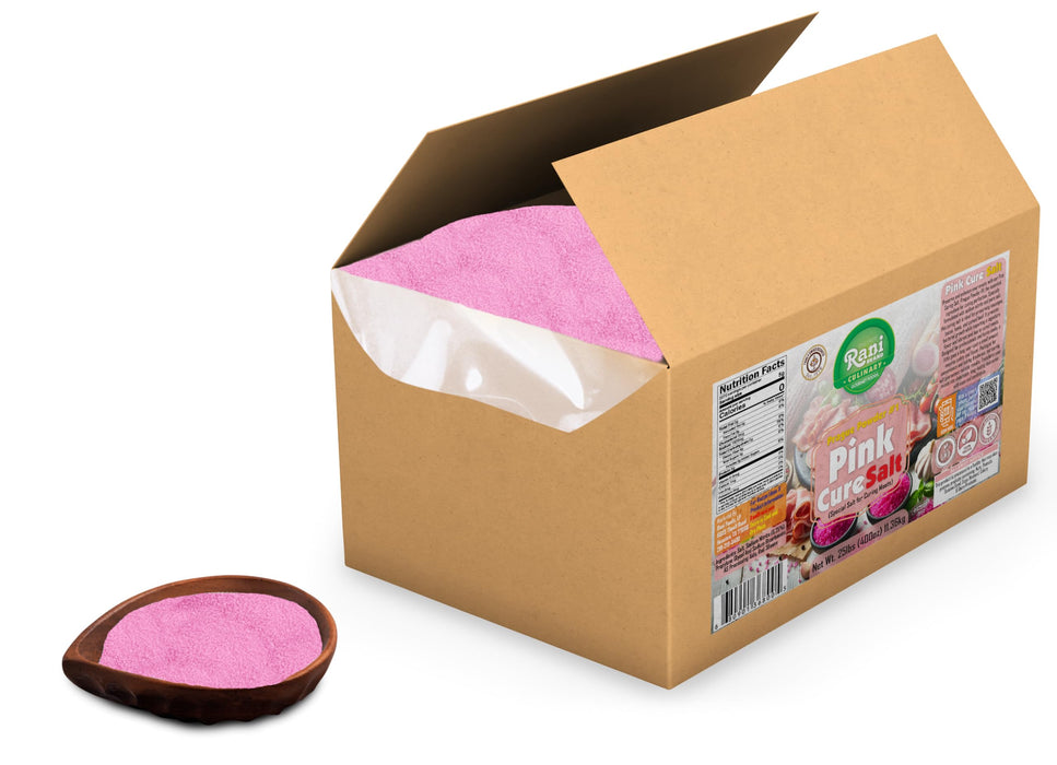 Salt Curing Box Rani Pink Cure Salt (Special Salt for Curing Meats) 400oz (25lbs) 11.3 ...