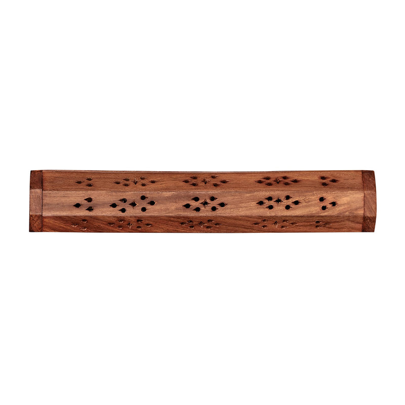 Rani Incense Burner Box (Premium Hand Carved Wood) Incense Stick Holder | Ash Catcher | Ideal for Meditation and Home Décor | Ritual Purpose | Makes a Great Gift!