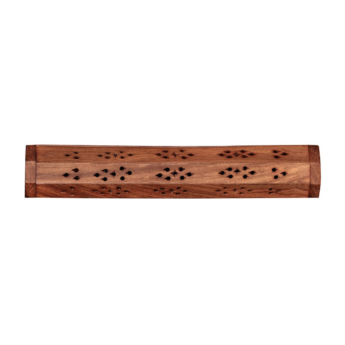 Rani Incense Burner Box (Premium Hand Carved Wood) Incense Stick Holder | Ash Catcher | Ideal for Meditation and Home Décor | Ritual Purpose | Makes a Great Gift!