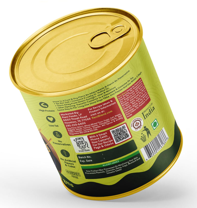 Rani Soya Tikka Achari 30oz (1.875lbs) 850g Ready for Cook ~ Easy Open Lid | All Natural | Vegan | No Colors | NON-GMO | Kosher | Indian Origin | Soy Based Meat Substitute