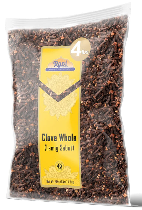 Rani Cloves Whole (Laung) 64oz (4lbs) 1.81kg Great for Food, Tea, Pomander Balls and Potpourri, Hand Selected, Spice, Bulk ~ All Natural | NON-GMO | Vegan | Gluten Friendly | Indian Origin