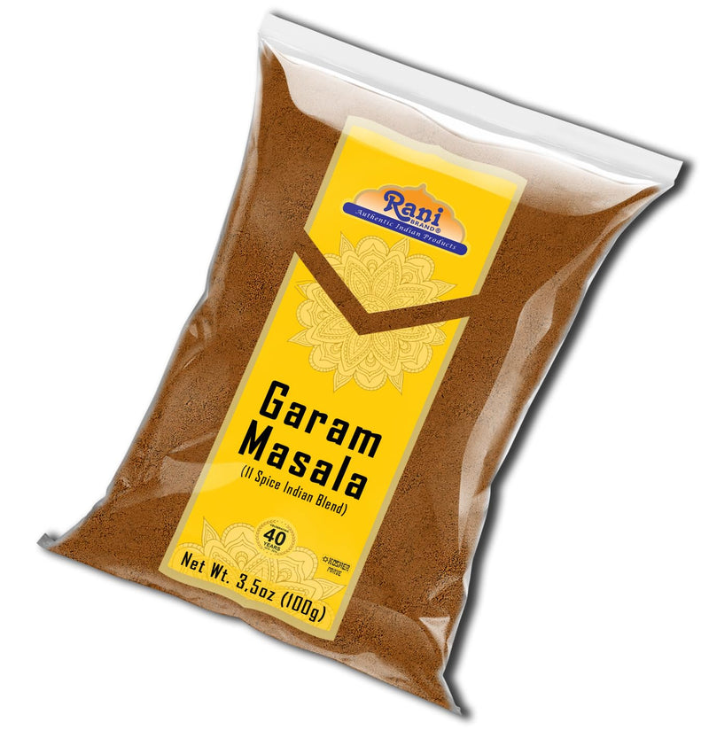 Rani Garam Masala Indian 11-Spice Blend 3.5oz (100g) ~ All Natural, Salt-Free | Vegan | No Colors | Gluten Friendly | NON-GMO | Kosher | Indian Origin