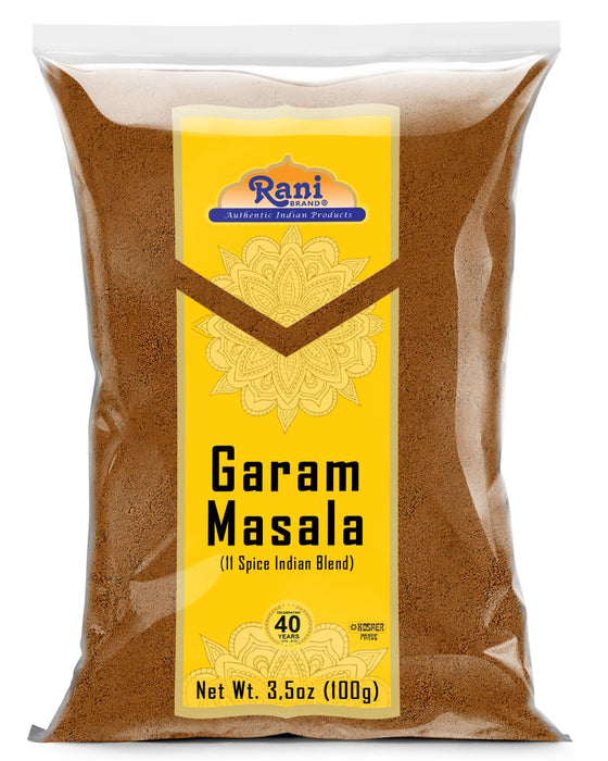 Rani Garam Masala Indian 11-Spice Blend 3.5oz (100g) ~ All Natural, Salt-Free | Vegan | No Colors | Gluten Friendly | NON-GMO | Kosher | Indian Origin