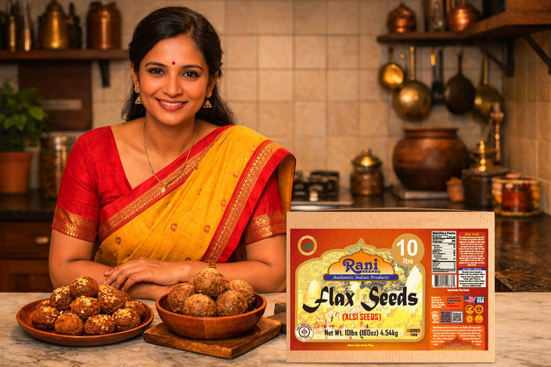 Rani Flax Seeds Whole Raw (Alsi, Linum usitatissimum) 160oz (10lbs) 4.54kg Bulk Box ~ All Natural | Gluten Friendly | Non-GMO | Kosher | Vegan | Indian Origin