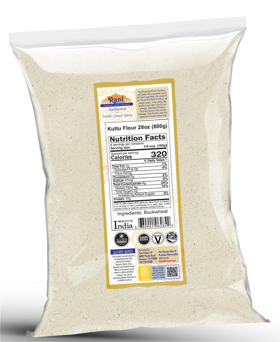 Rani Kuttu (Buckwheat) Flour 28oz (1.75lbs) 800g ~ All Natural | Gluten Friendly | NON-GMO | Kosher | Vegan | Indian Origin