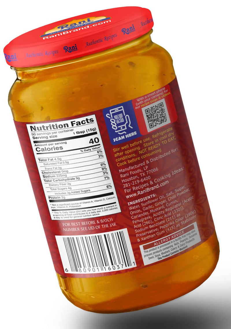 Rani Vindaloo Curry Cooking Spice Paste, Hot! 26.5oz (750g) Glass Jar ~ No Colors | All Natural | NON-GMO | Vegan | Gluten Free | Indian Origin
