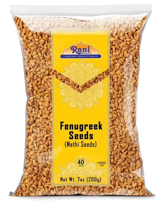 Rani Fenugreek (Methi) Seeds Whole 7oz (200g) Trigonella foenum graecum ~ All Natural | Vegan | Gluten Friendly | Non-GMO | Kosher | Indian Origin