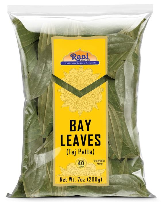 Rani Bay Leaf (Leaves) Whole Spice Hand Selected Extra Large 7oz (200g) ~ All Natural | Gluten Friendly | NON-GMO | Kosher | Vegan | Indian Origin (Tej Patta)