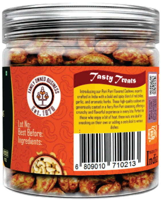 Rani Peri Peri Roasted Cashews 7oz (200g) PET Jar, Non-Fried, Oil Free ~ All Natural | Vegan | Gluten Friendly | NON-GMO | Kosher | Air Roasted, Crunchy & Flavorful