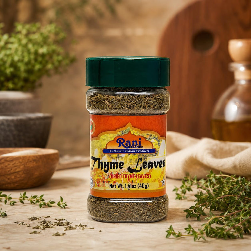 Rani Dried Thyme Leaves 1.94oz (55g) PET Jar ~ All Natural | Gluten Friendly | NON-GMO | Kosher | Vegan | Indian Origin