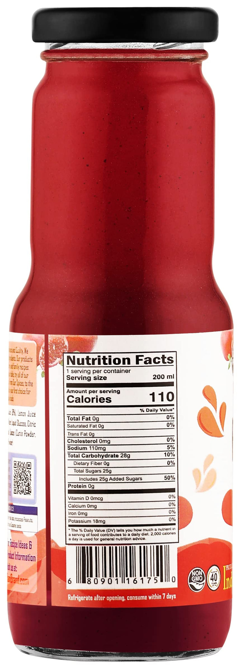 Rani Pomegranate Juice 6.7 fl oz (200 ml) Glass Bottle, Pack of 6 ~ Indian Fruit Beverage | Vegan | Gluten Free | NON-GMO | Indian Origin