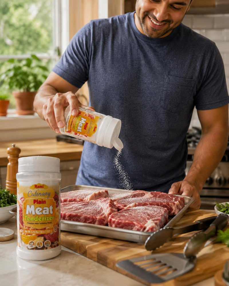 Rani Plain Meat Tenderizer (Premium Meat Softening Blend) 1.25lbs (20oz) 567g PET Jar ~ Gluten Free | NON-GMO | Kosher | Vegan | Product of USA
