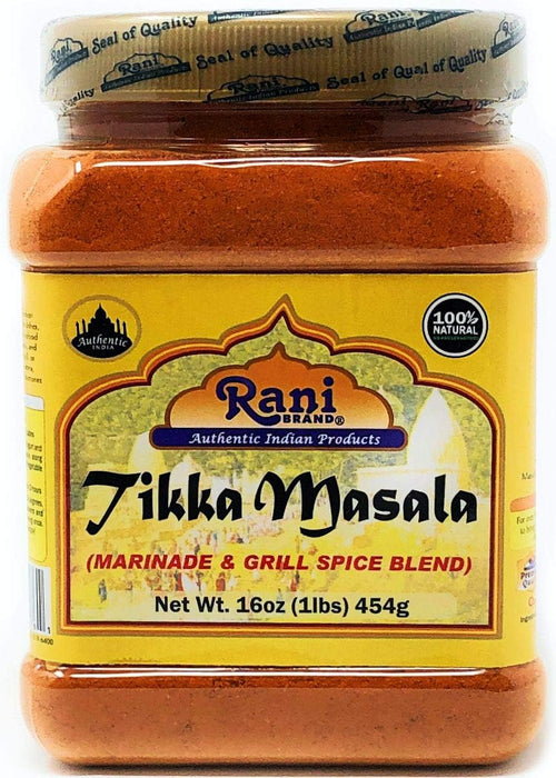 Rani Tikka Masala Indian 7-Spice Blend 16oz (1lb) 454g PET Jar, Pack of 6 ~ All Natural | Salt-Free | Vegan | No Colors | Gluten Friendly | NON-GMO | Indian Origin