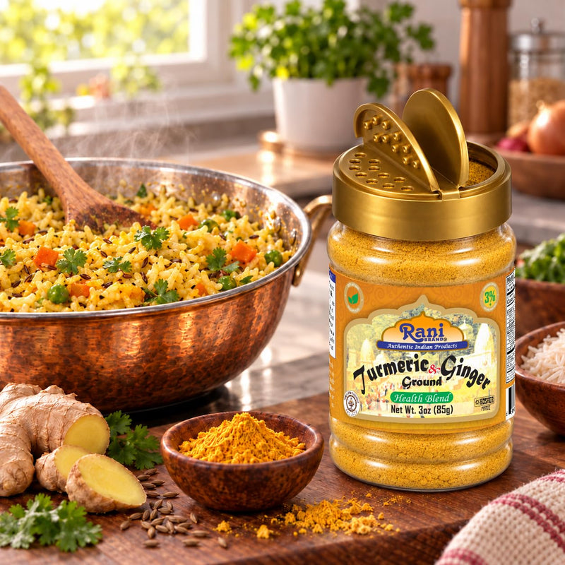 Rani Turmeric Ginger Blend 3oz (85g) PET Jar ~ All Natural | Vegan | Gluten Friendly | NON-GMO | Kosher | Indian Origin