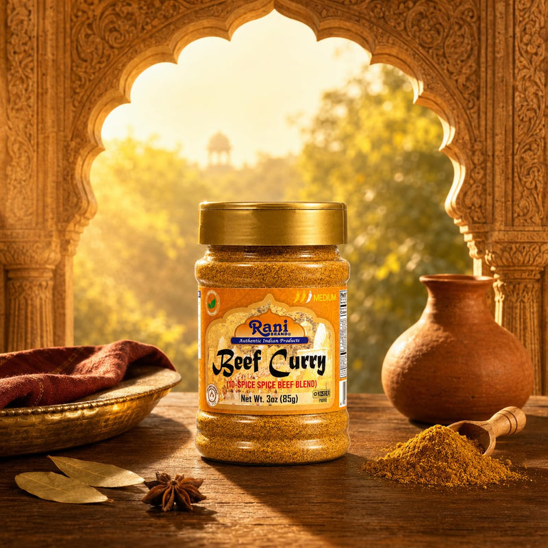 Rani Beef Curry Masala Natural 10-Spice Blend 3oz (85g) PET Jar ~ Salt Free | Vegan | Gluten Friendly | NON-GMO | No Colors | Indian Origin
