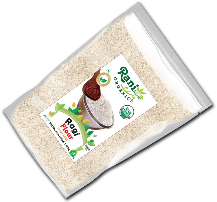 Rani Organic Ragi (Red Millet) Flour 64oz (4lbs) 1.81kg Bulk~All Natural | Vegan | Gluten Friendly | NON-GMO | Kosher | Indian Origin | USDA Certified Organic