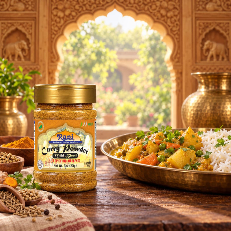 Rani Curry Powder Mild Natural 10-Spice Blend 85g (3oz) ~ Salt Free | Vegan | No Colors | Gluten Friendly | NON-GMO | Kosher | NO Chili or Peppers
