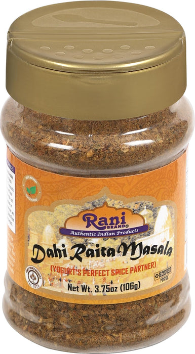 Rani Dahi Raita Masala (Yogurt's Perfect Spice Partner) 3.75oz (106g) PET Jar ~ Shaker Top | All Natural | Vegan | Gluten Friendly | NON-GMO | Indian Origin