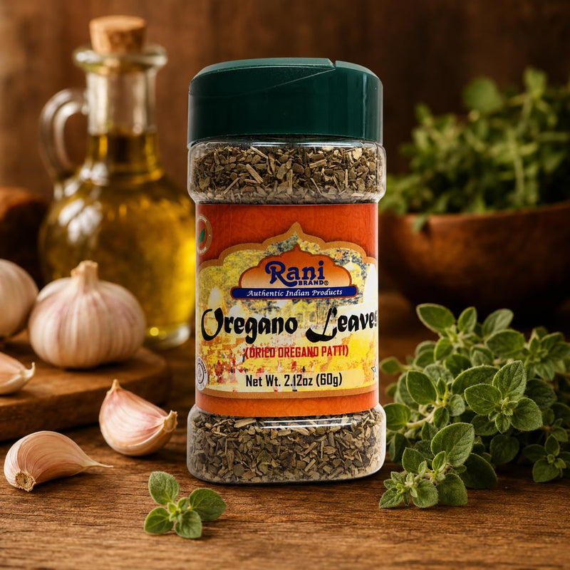 Rani Oregano Leaves (Dried Oregano Patti) 2.47oz (70g) PET Jar ~ All Natural | Gluten Friendly | NON-GMO | Kosher | Vegan | Indian Origin