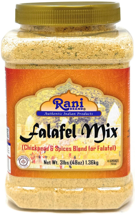 Rani Falafel Mix (Chickpeas & Spices Blend for Falafel) 48oz (3lbs) 1.36kg PET Jar ~ All Natural | Gluten Friendly | NON-GMO | Kosher | Indian Origin