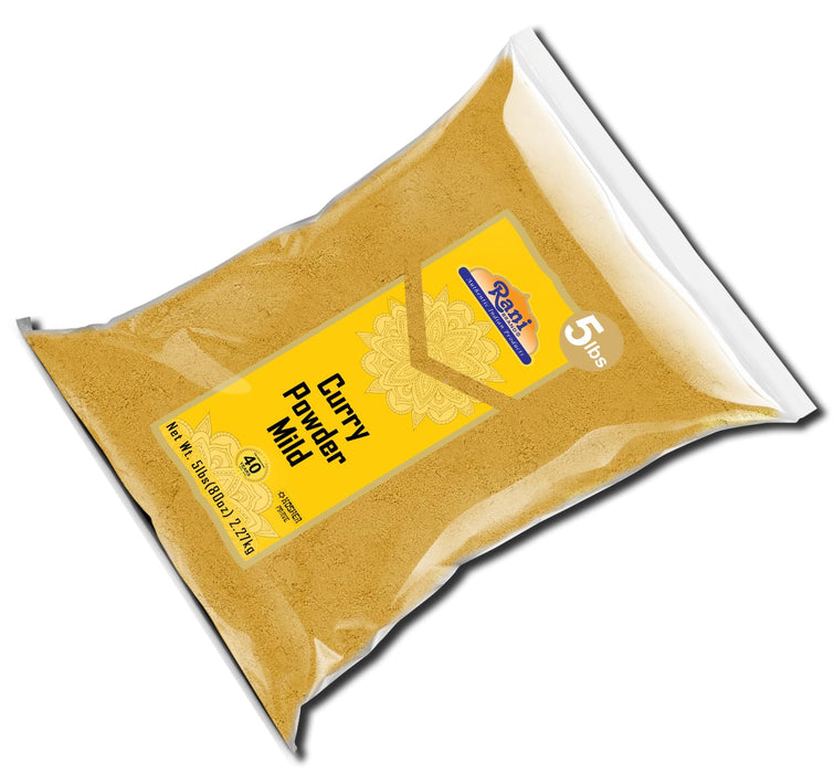 Rani Curry Powder Mild Natural 10-Spice Blend (5lbs) 2.27kgs Bulk ~ Salt Free | Vegan | No Colors | Gluten Free Ingredients | NON-GMO | Kosher | NO Chili