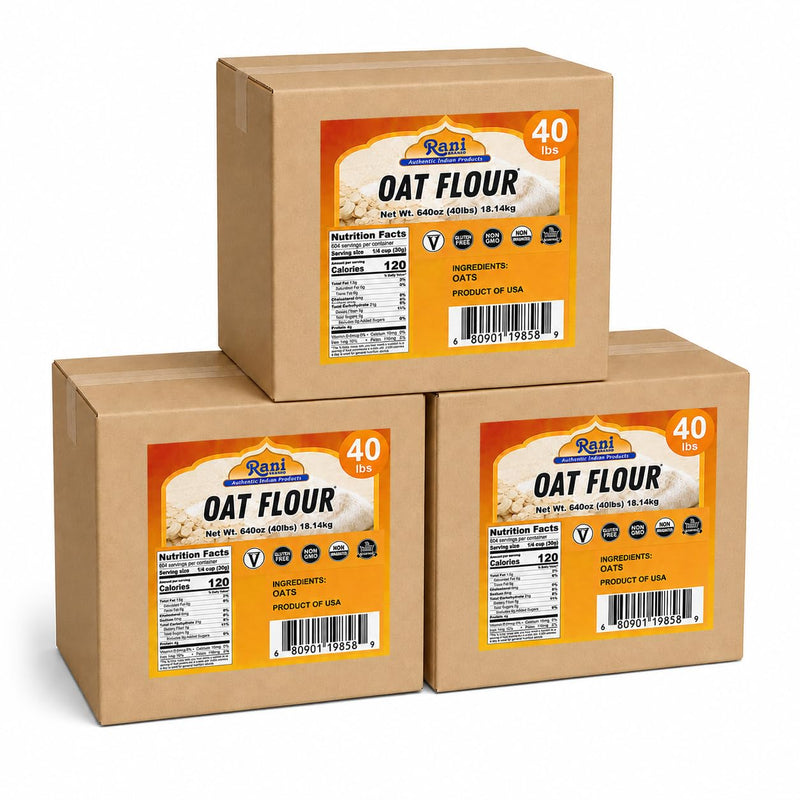 Rani Oat Flour 640oz (40lbs) 18.14kg Bulk Box~ All Natural | Gluten Free | NON-GMO | Kosher | Vegan | Product of USA