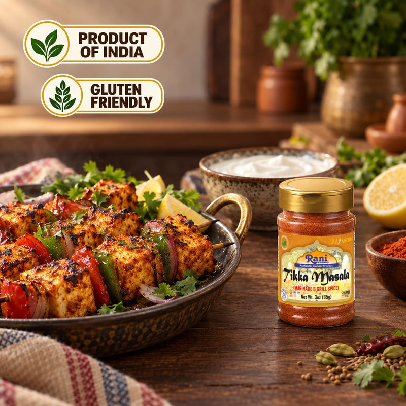 Rani Tikka Masala Indian 7-Spice Blend 3oz (85g) ~ All Natural, Salt-Free | Vegan | Kosher | No Colors | Gluten Free Ingredients | NON-GMO